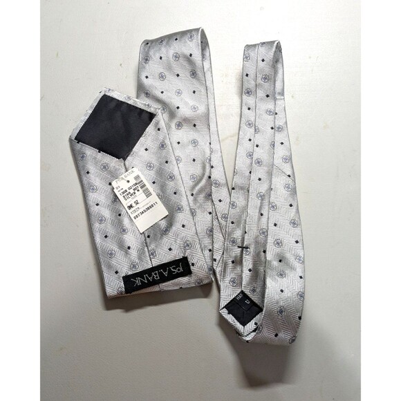 Jos. A. Bank Men's Tie Silver NWT - Picture 2 of 6